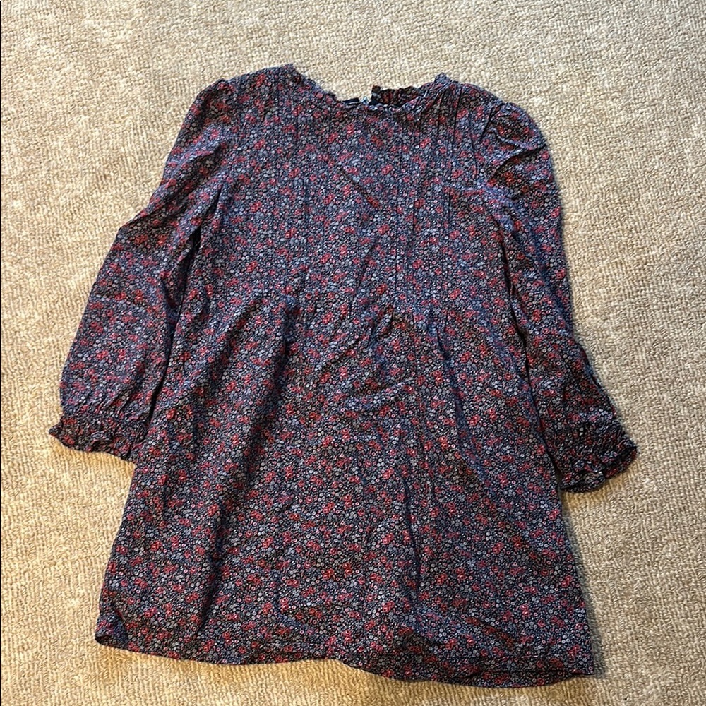 Floral Long Sleeve Kids Dress